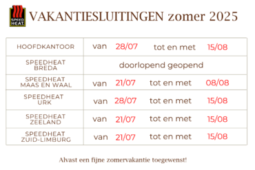 We gaan de vakantieperiode in!